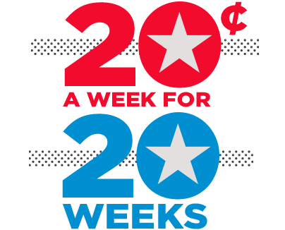 20¢ a week for 20 weeks