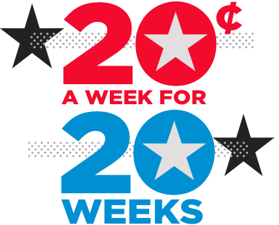 20¢ a week for 20 weeks